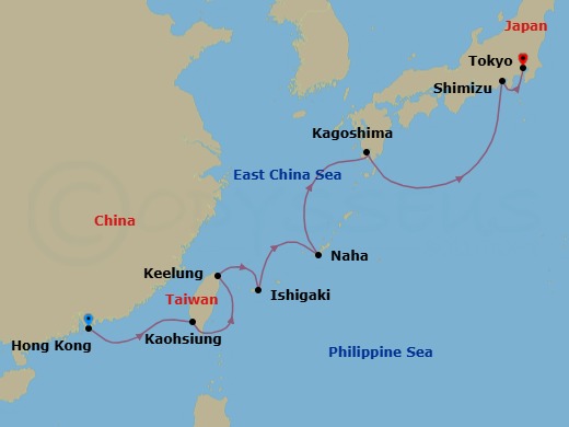 Itinerary map