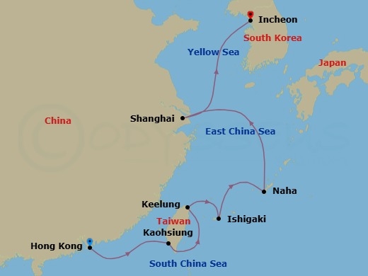 Itinerary map