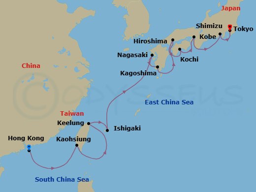 Itinerary map