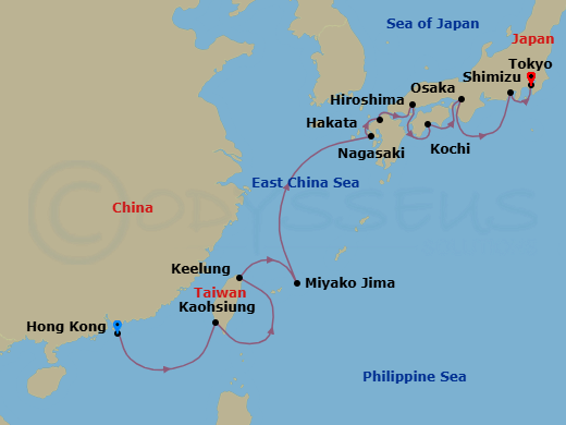 Itinerary map