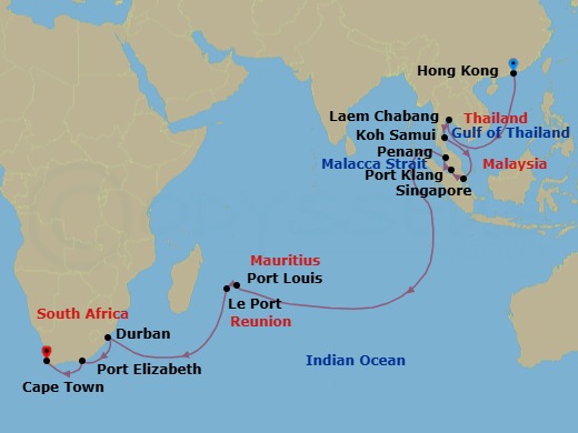 Itinerary map