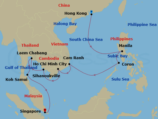 Itinerary map