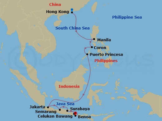 Itinerary map