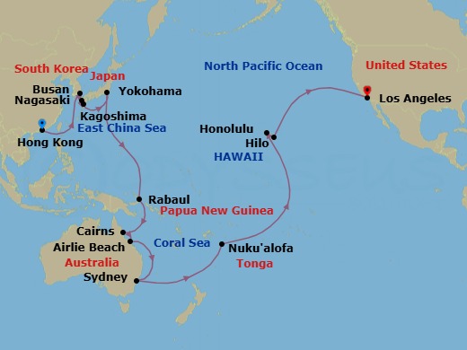 Itinerary map