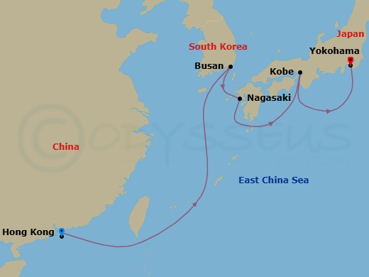 Itinerary map