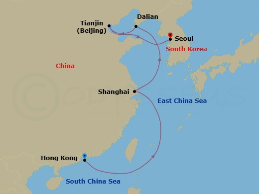 Itinerary map
