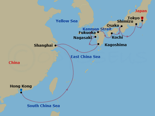 Itinerary map