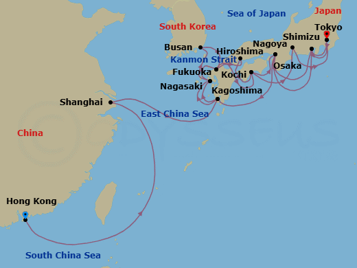 Itinerary map