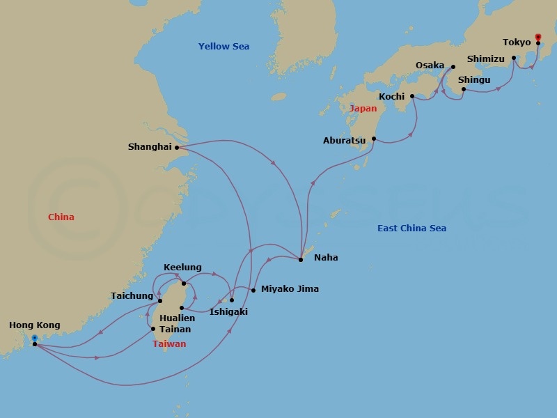 Itinerary map
