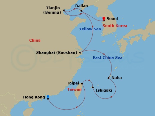Itinerary map