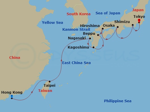 Itinerary map