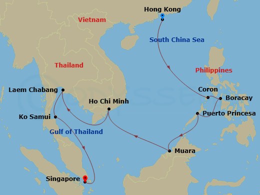 Itinerary map