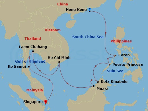 Itinerary map