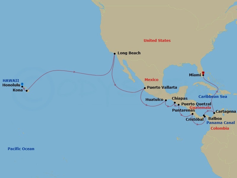Itinerary map