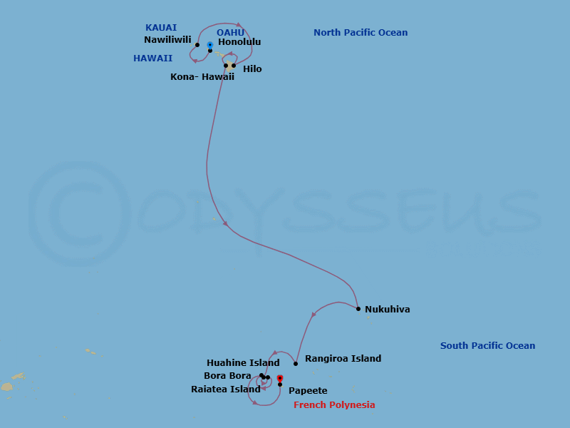 Itinerary map