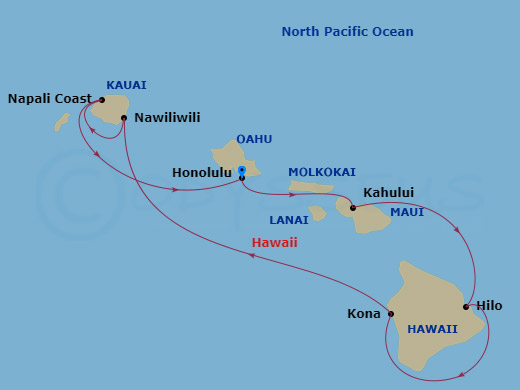 Itinerary map
