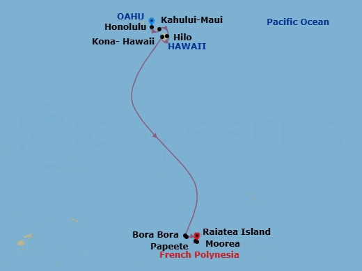 Itinerary map