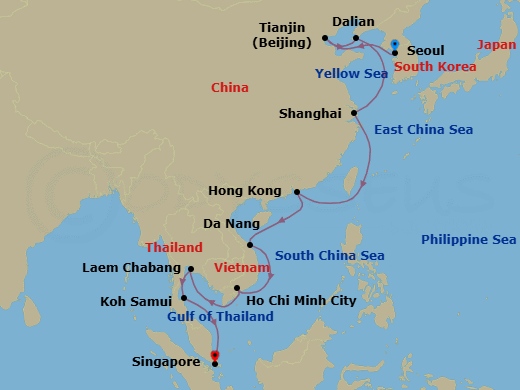 Itinerary map