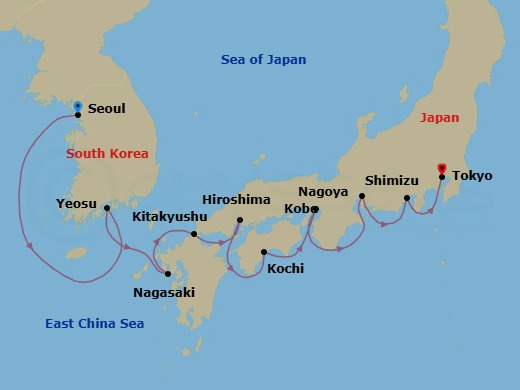 Itinerary map