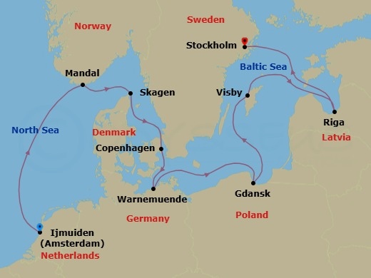 Itinerary map