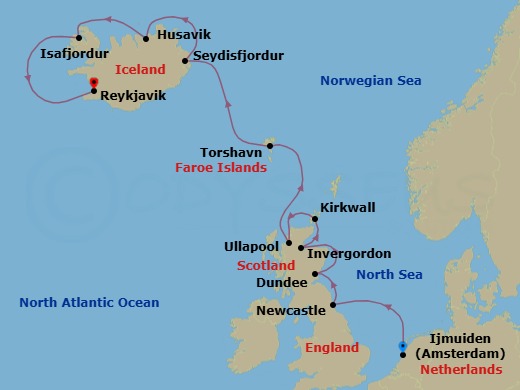 Itinerary map