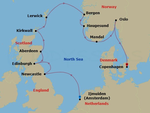 Itinerary map