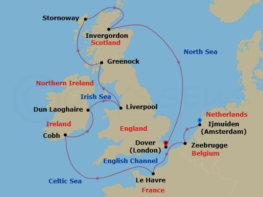 Itinerary map