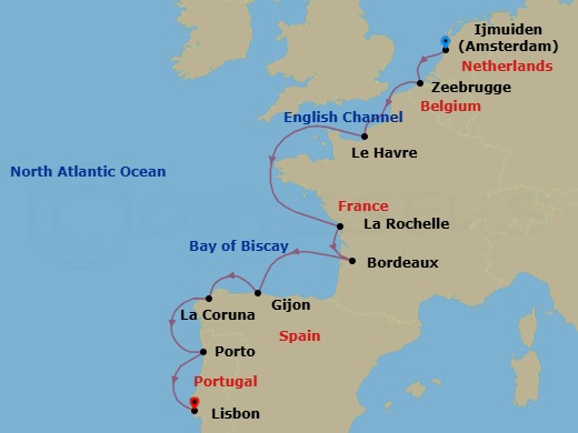 Itinerary map