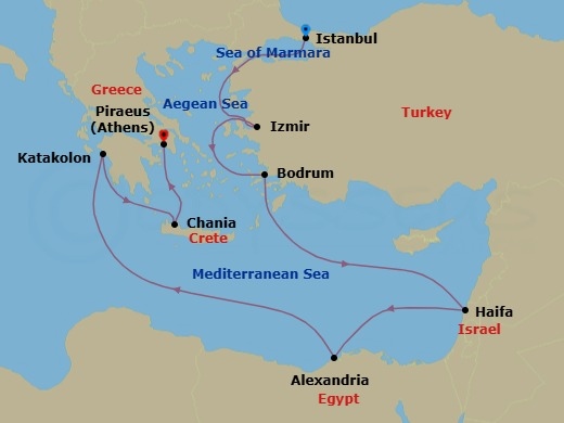 Itinerary map