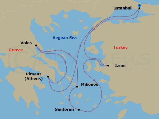 Itinerary map