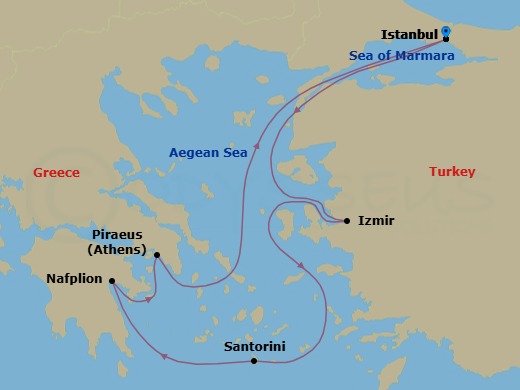 Itinerary map