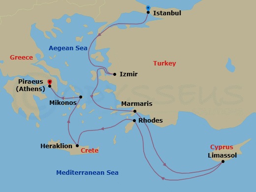 Itinerary map