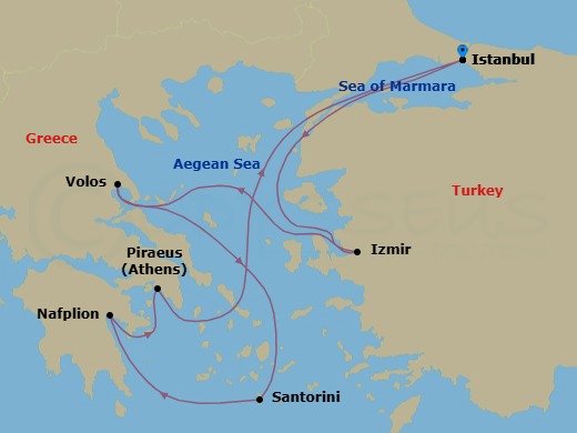 Itinerary map