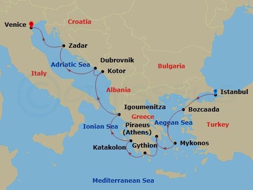 Itinerary map