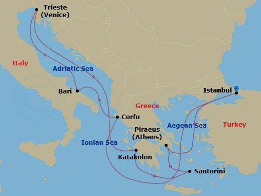 Itinerary map
