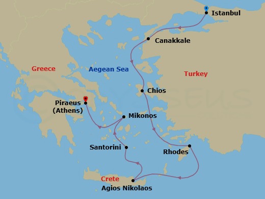 Itinerary map