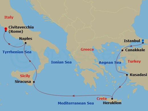 Itinerary map