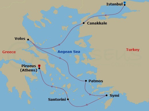 Itinerary map