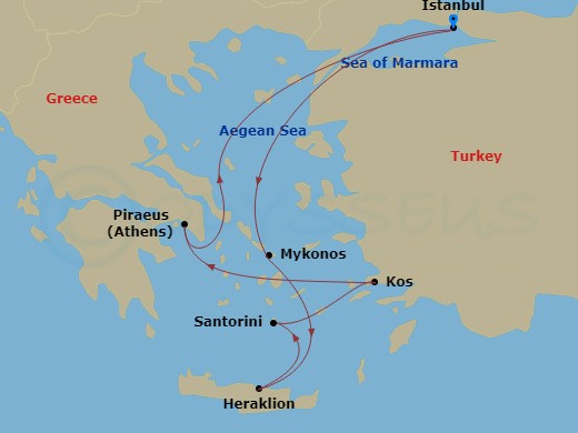 Itinerary map