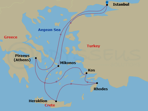 Itinerary map
