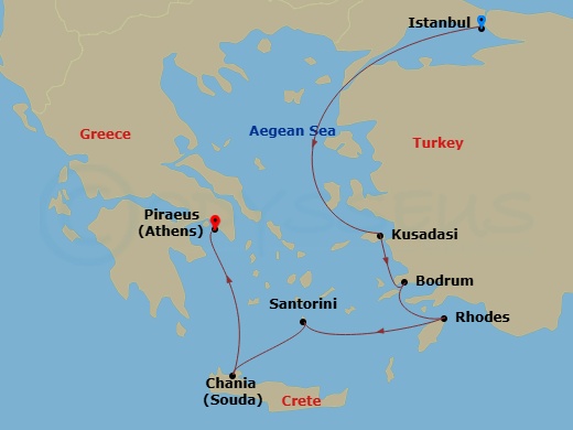 Itinerary map