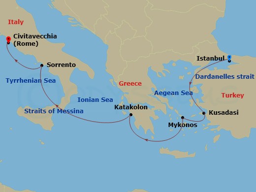 Itinerary map