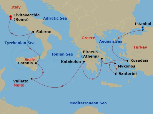Itinerary map