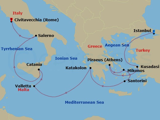 Itinerary map