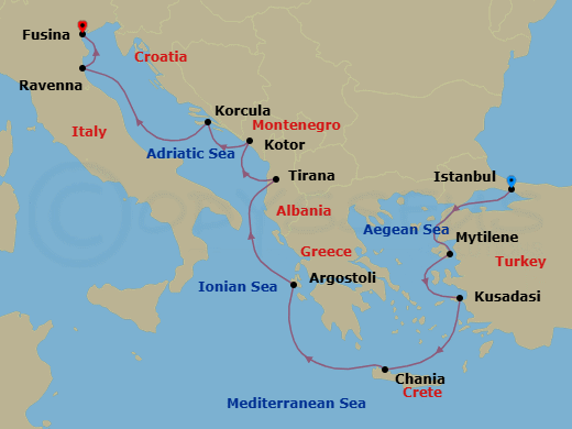 Itinerary map