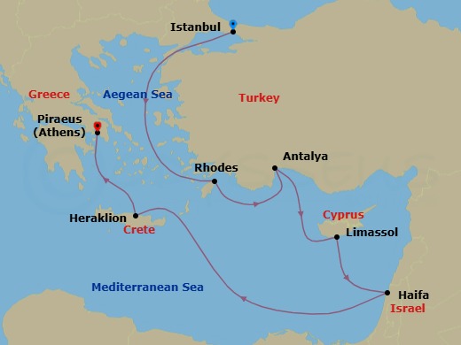 Itinerary map
