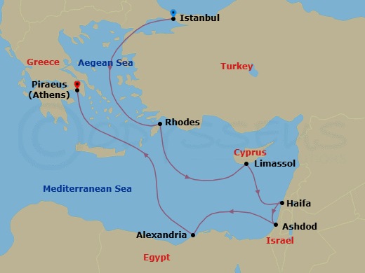 Itinerary map