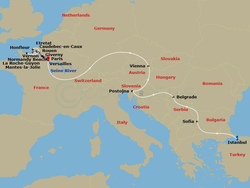 Itinerary map