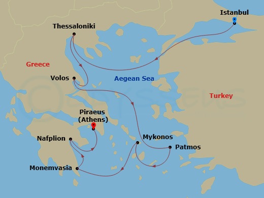 Itinerary map