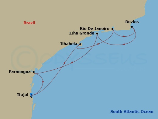 Itinerary map